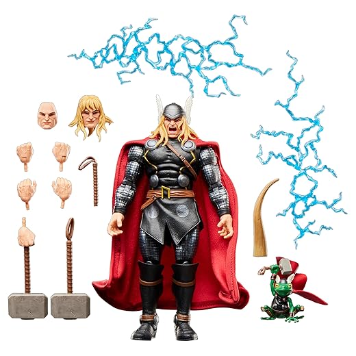 Marvel Legends Maximum Series Thor, Deluxe Thor Comics Collectible 6-Inch Action Figure; Articulation for Mighty Poses; Accessories Fit for a God of Thunder