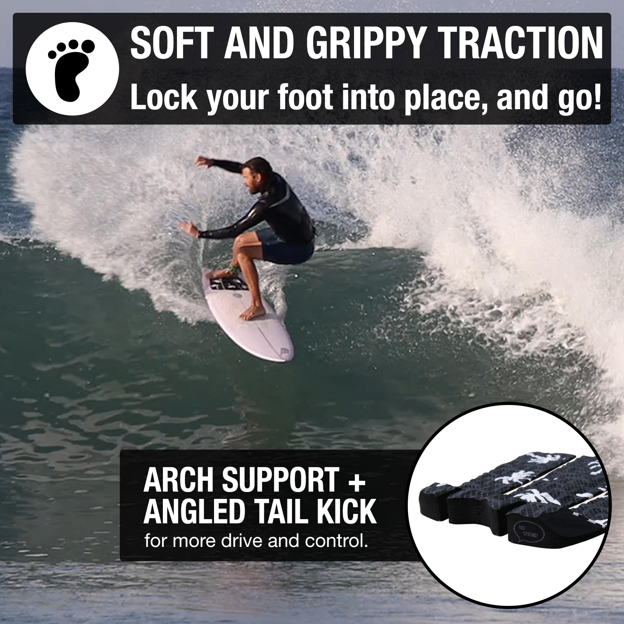 Ho Stevie! Lot de 3 Tapis de Surf de qualité supérieure [Couleur au Choix] pour Planche de Surf et Skimboard, Aqua