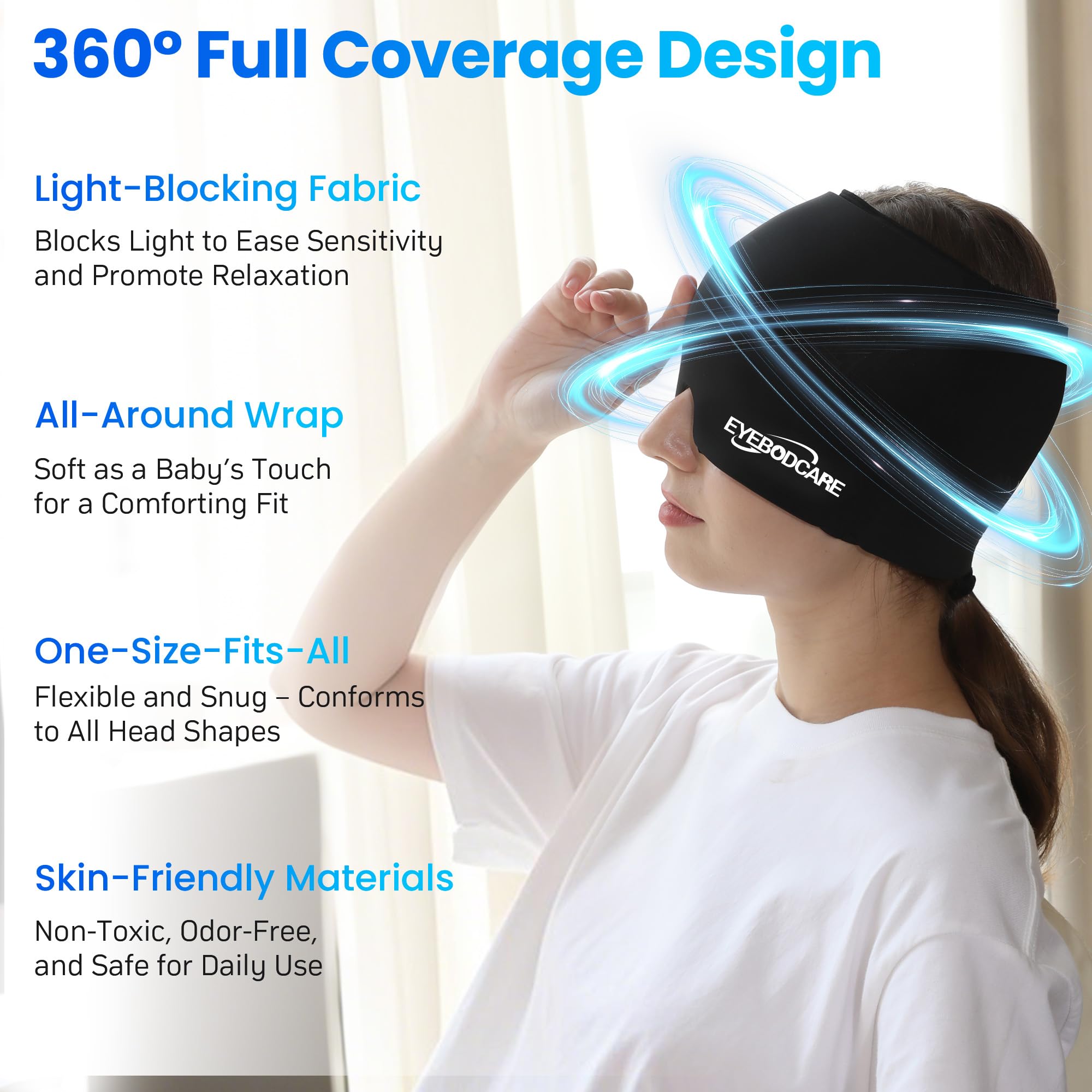 Migraine Relief Cap, Reusable Cold Compress Headband,1pcs — Amazon image 2