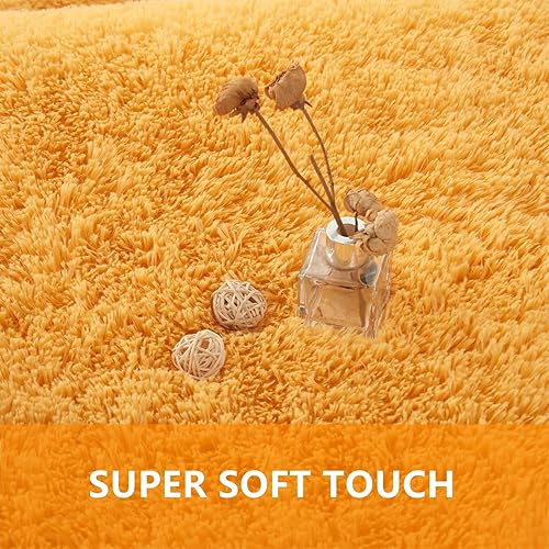 Miniatura 118 de AMTOVO Alfombras de área para sala de estar, 6 x 9 pies, color negro y gris, alfombra grande y esponjosa, alfombra para dormitorio, alfombra