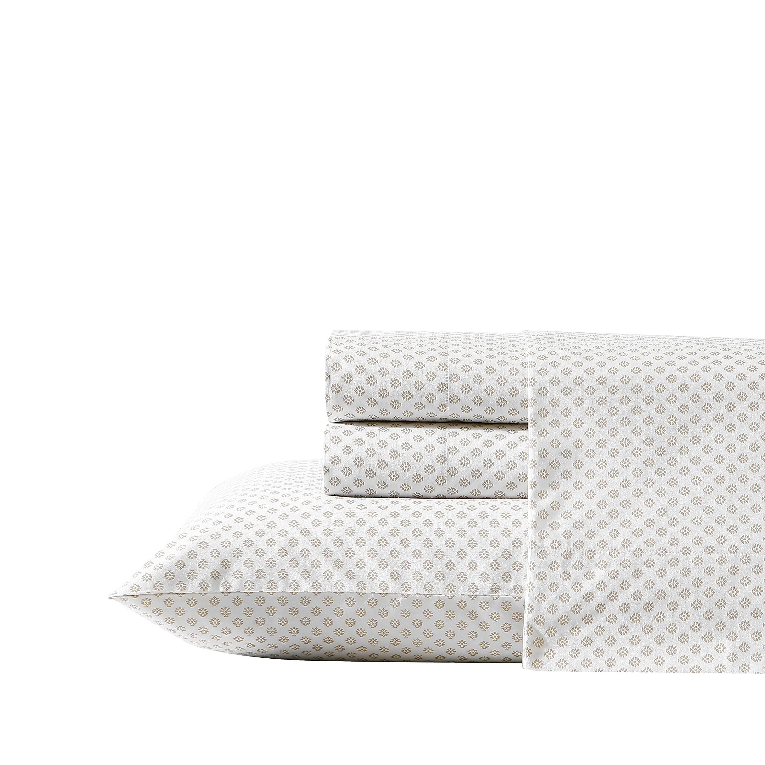 Stone Cottage - Percale Collection - Sheet Set - 100% Cotton, Crisp & Cool, Lightweight & Moisture-Wicking Bedding, Queen, Millstone - Image 2