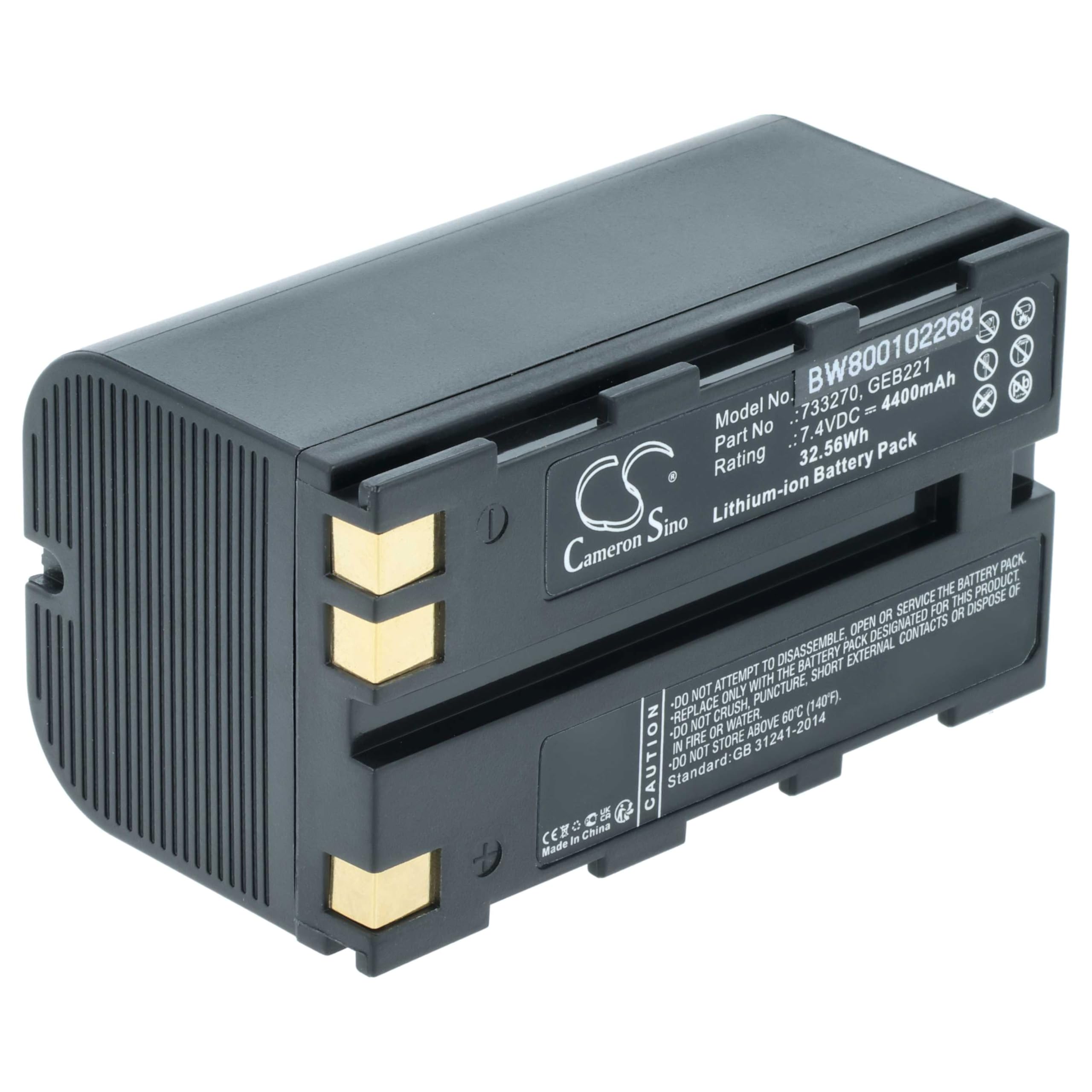 vhbw Battery compatible with Leica Viva TS15, TS11, TS12 Laser Measuring Devices (4400 mAh, 7.4 V, Li-Ion)