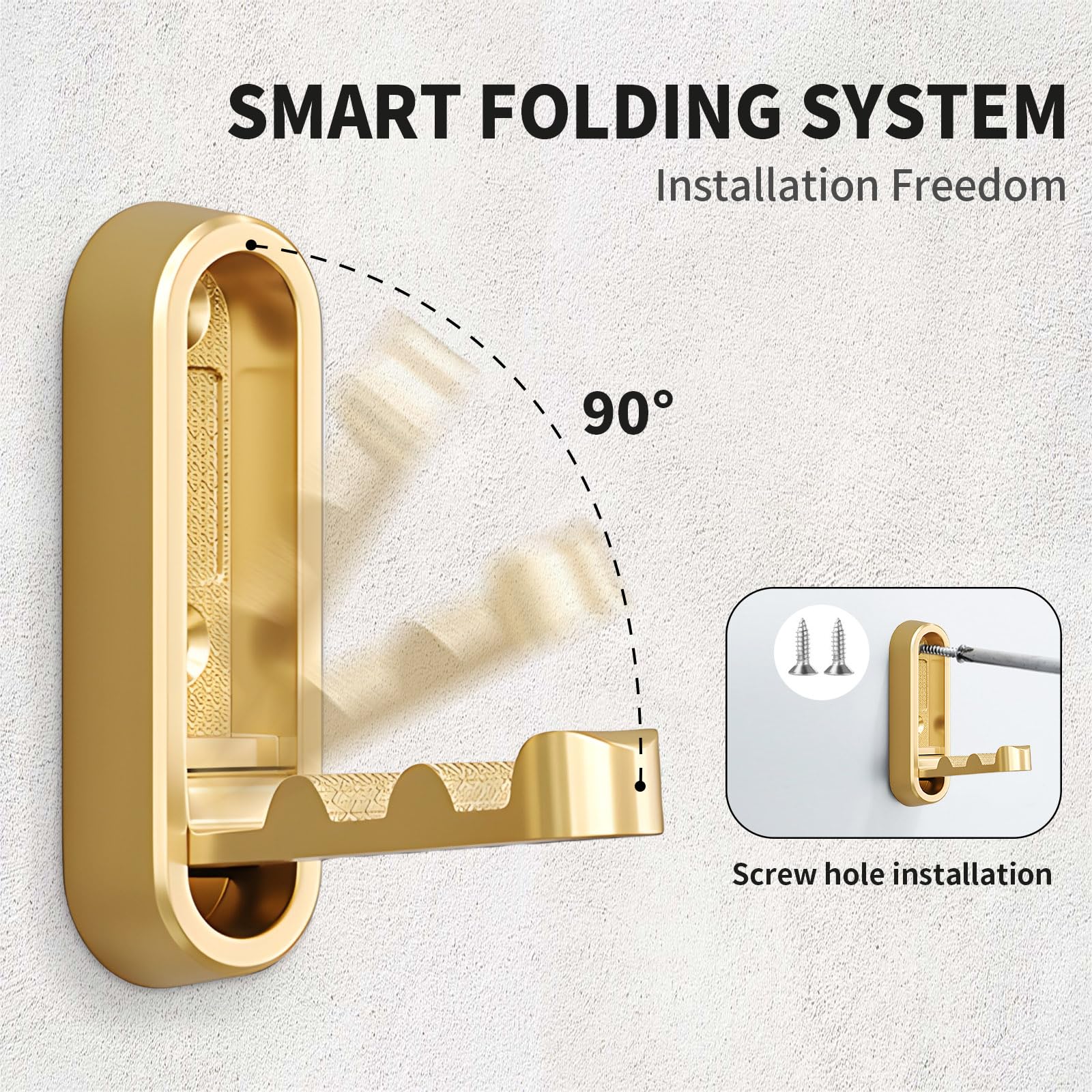 Foldable Coat Hooks Foldable Hooks Wall Mount, Zinc Alloy