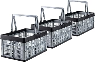 Grizzly Set of 3 Folding Box with Handles - 16 L - Storage Box - Stackable