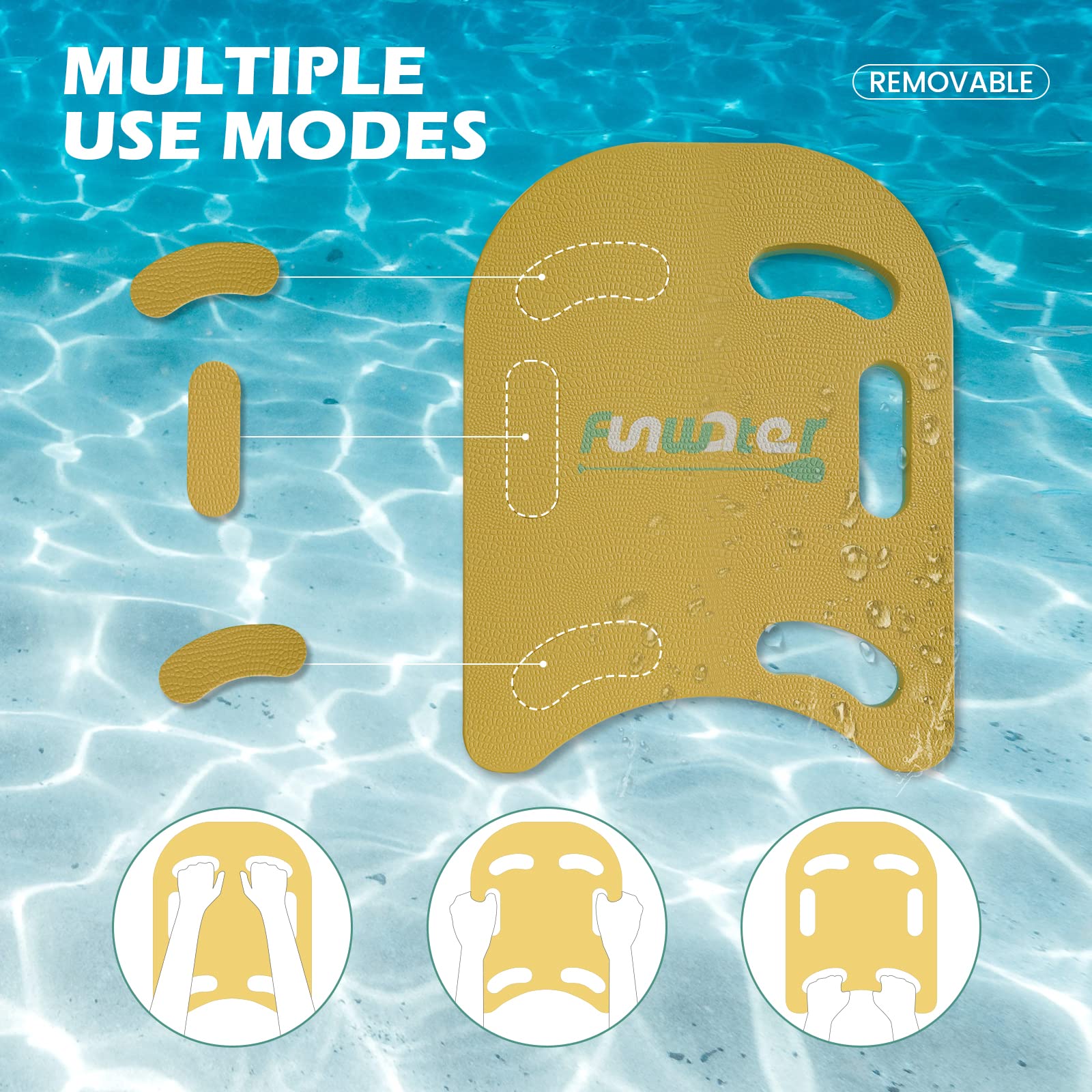 FunWater Schwimmbrett Kickboard für Kinder und Erwachsene Trainingsausrüstung PE Schaumstoff Schwimm Board Schwimmhilfe zur Verbesserung des Schwimmstils Cartoon
