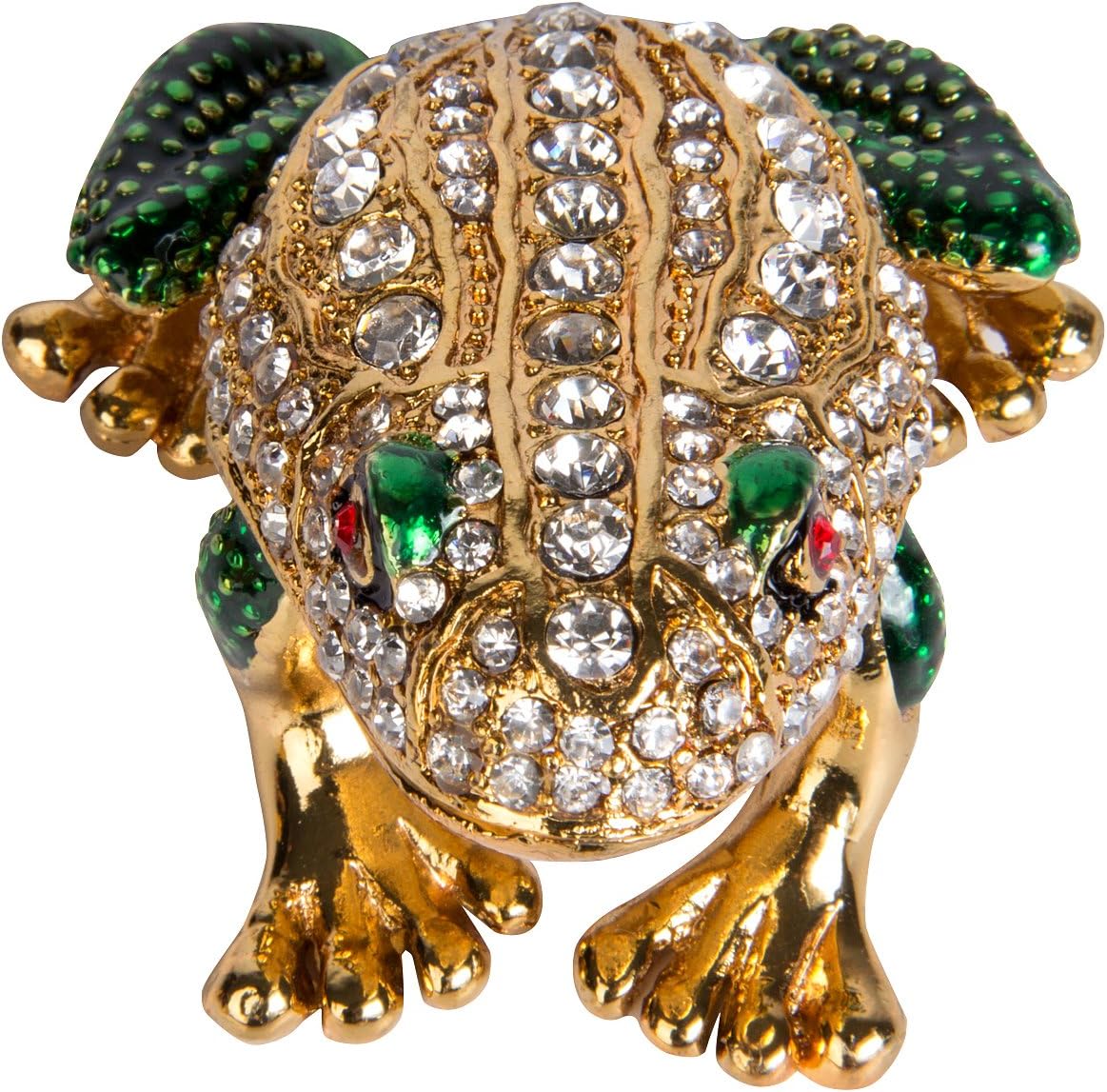 QIFU Hand Painted Enameled Frog Style Decorative Hinged Jewelry Trinket Box Unique Gift for Home Decor - Image 2