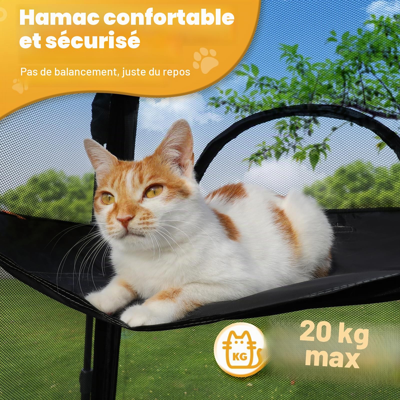 Rywell Enclos d'extérieur pour Chat Extra Large 3 Niveaux, résistant aux intempéries et au Soleil, 5 fenêtres, Sac de Transport Inclus