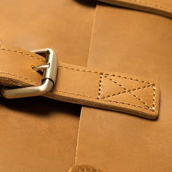 Leather Backpack for Men Vintage Handmade Rucksack | Crazy Horse leather, vintage patina, laptop storage, padded straps, for work, travel, college and gifts