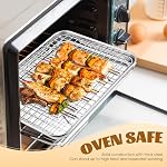 Petite feuille de cuisson en acier inoxydable avec ensemble de rack, E-far 9.4. & Lave-vaisselle sans danger