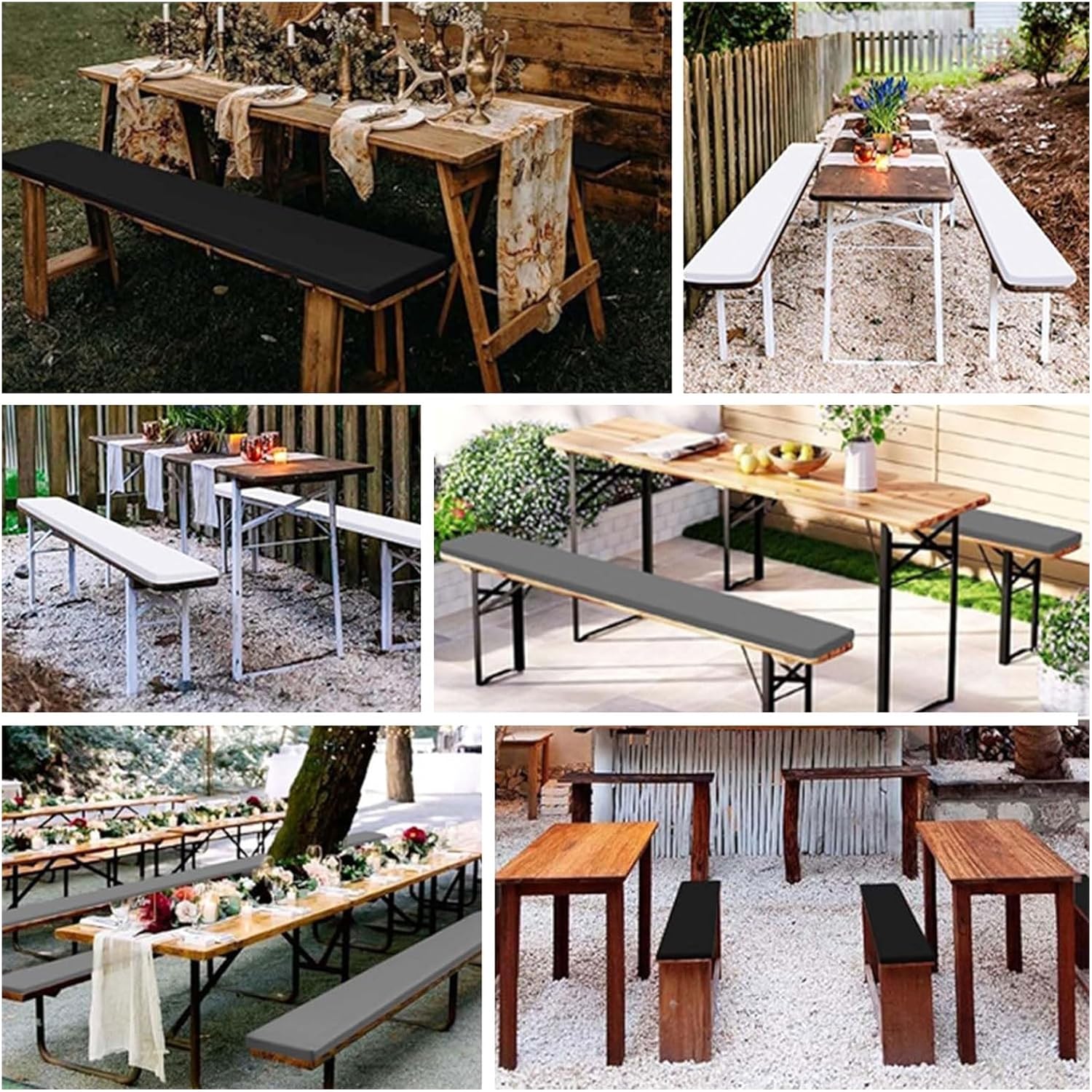 Garden Outdoor Bench Cushion - 48/40/36/48/60 X 16/18/10/12/14inch - 2/3 Seater Indoor Non-Slip Waterproof Seat Pad for Beer Bench, Bay Windows, Patio, Long Chairs, Swings(Dark coffee,47x11x2in)