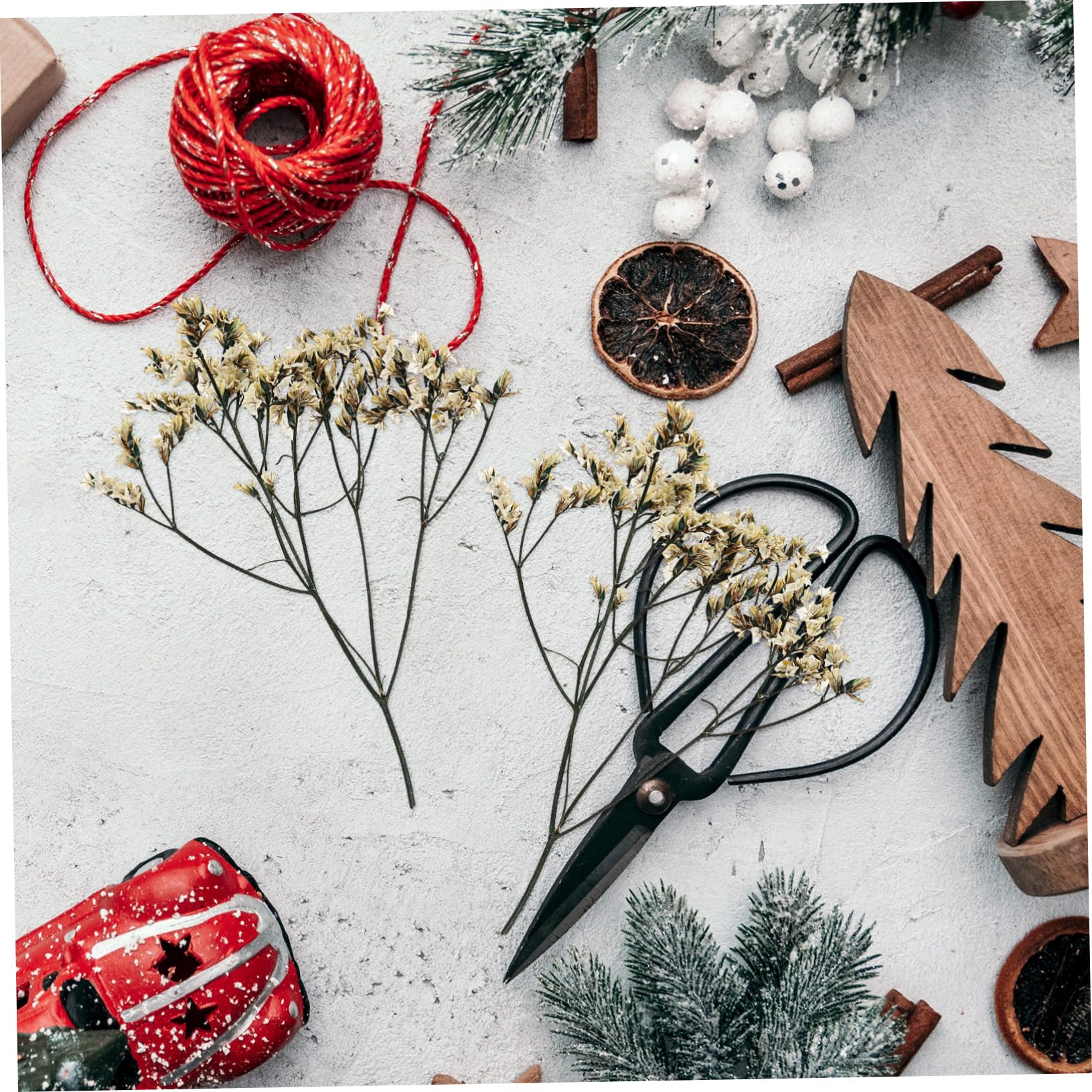 Abaodam Lot De 4 Fleurs Séchées Naturelles pour Projets Artisanaux Accessoires De Décoration Séchée Faits À La Main