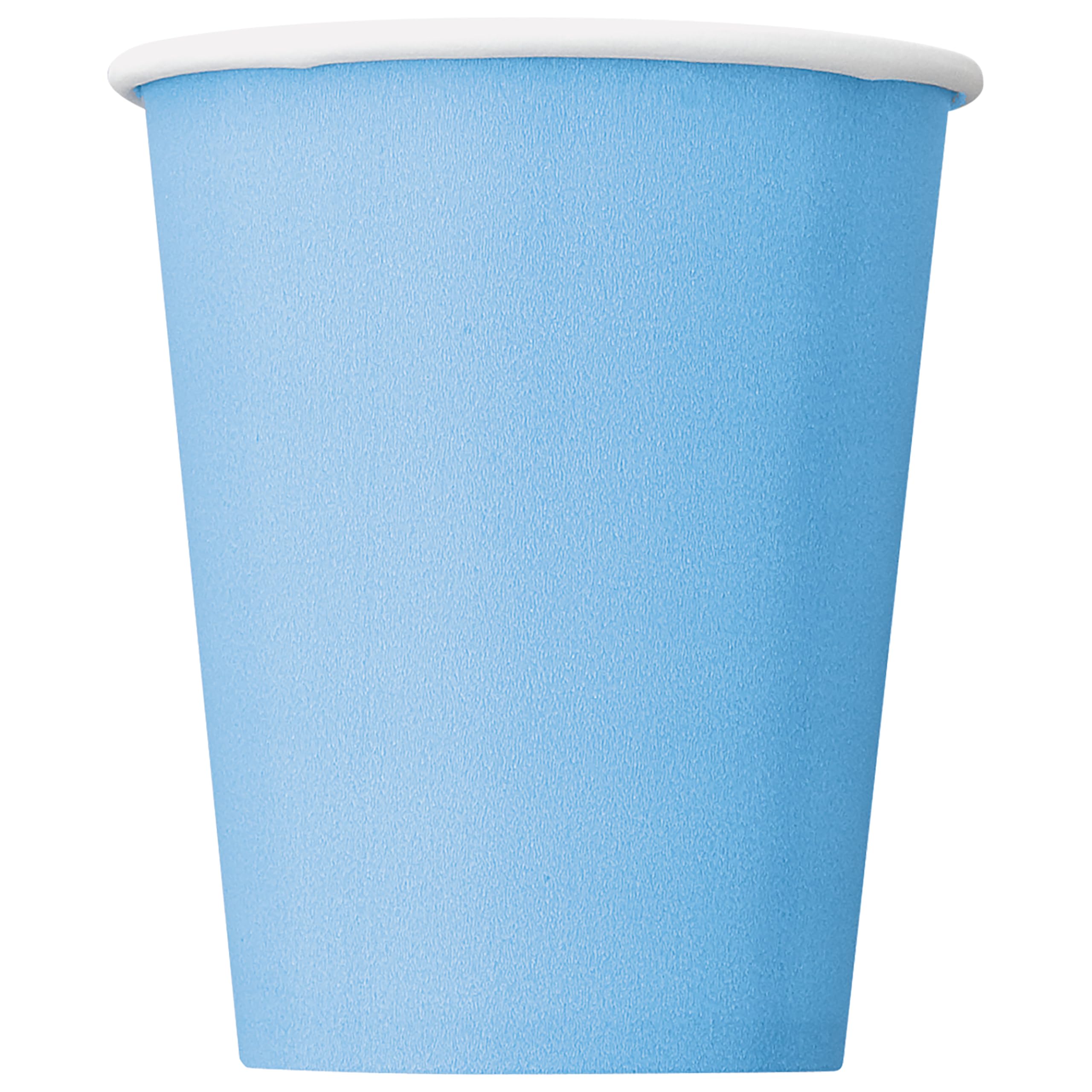 Unique 30903EU - Plastic Free Paper Cups - 266 ml - Light Blue Colour - 14 Count (Pack of 1)