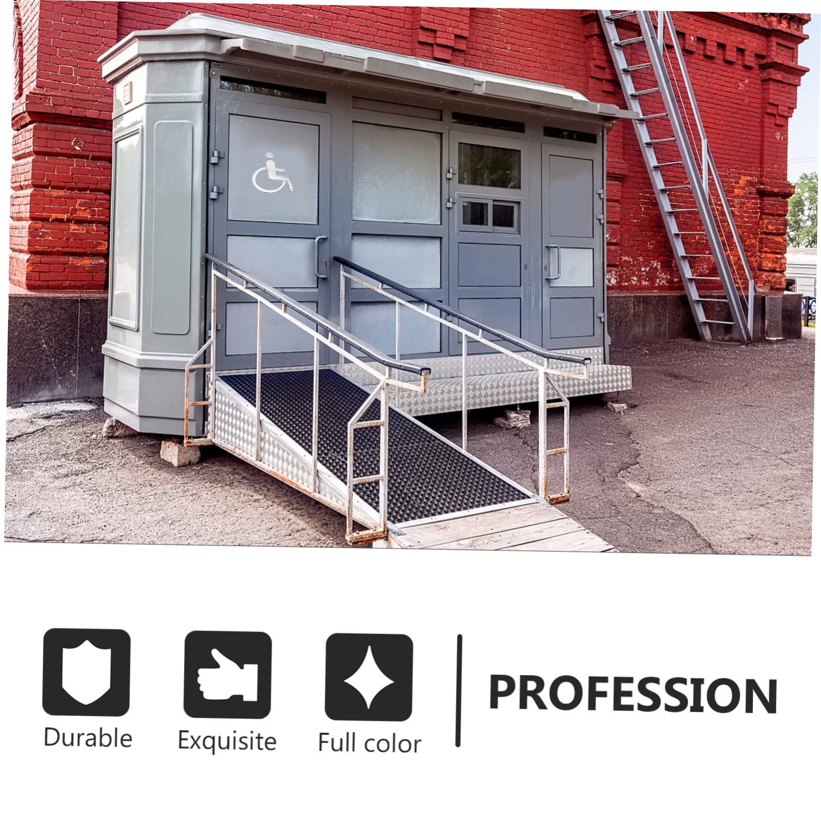 5 Piezas de Señal de Baño Accesible para Discapacitados en Plástico Abs Fácil Instalación Elegante Y Práctico.