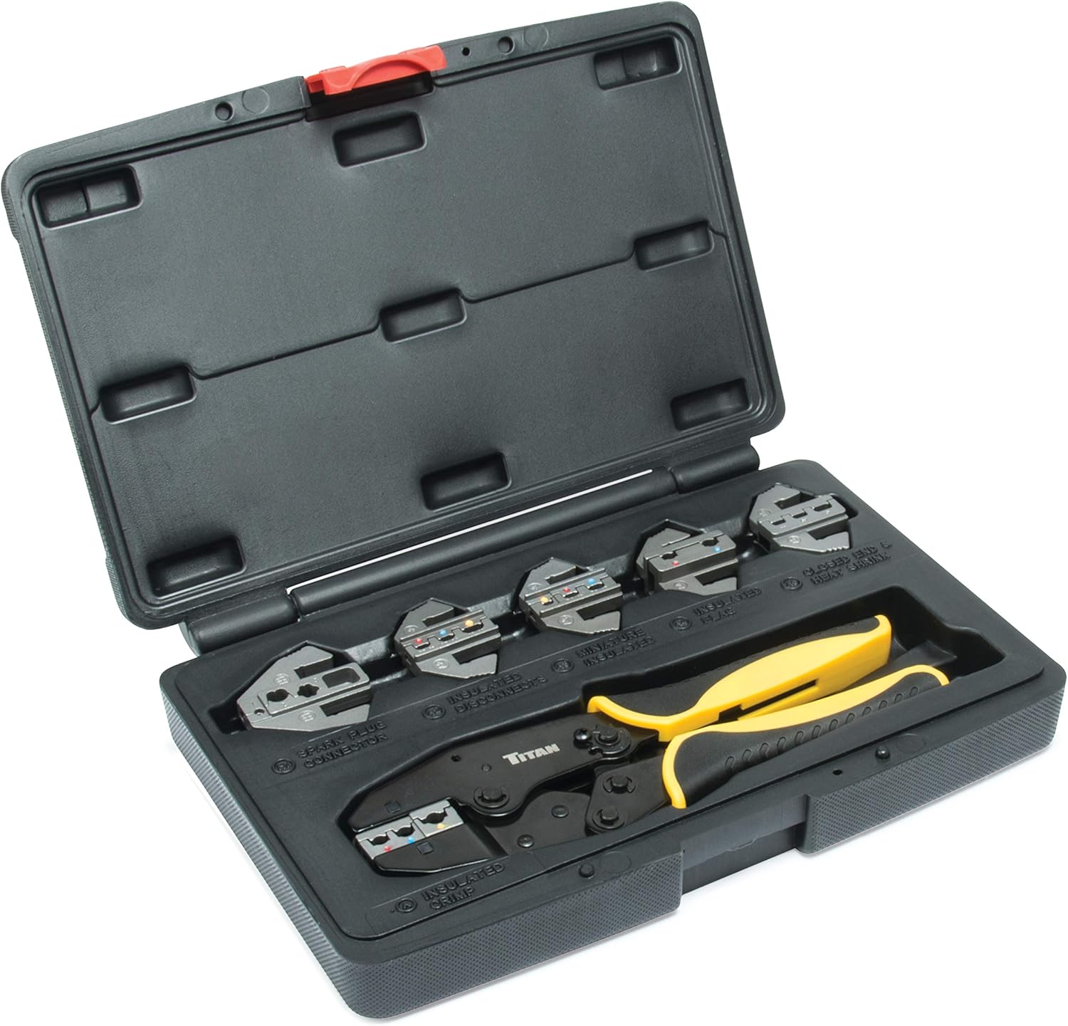 Titan 11950 Ratcheting Wire Terminal Crimping Set, 7-Piece