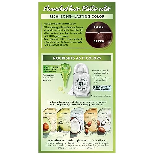 Miniatura 3 de Garnier Nutrisse - Coloración en crema nutritiva para el cabello 415 color caoba suave marrón oscuro trufa de frambuesa el embalaje puede variar