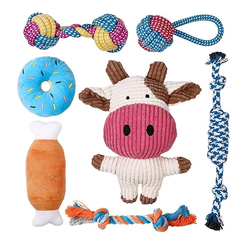 Toozey 7 Pack Small Dog Toys, Puppy Teething Toys, Durable