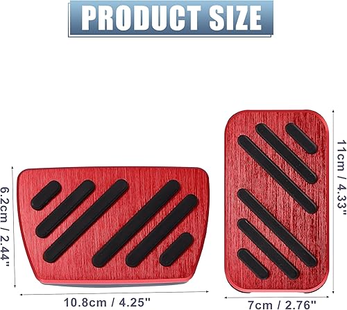 Miniatura 4 de X AUTOHAUX 2 piezas de cubiertas de pedal de acelerador de gas de aleación de aluminio para Honda Accord 2013-2022 Civic 2016-2022 CRV Ridgeline