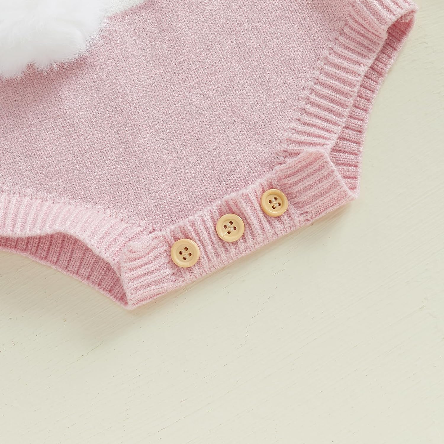 MoZiKQin Baby Girl Boy Easter Outfit Bunny Knitted Sweater Romper Crewneck Long Sleeve Jumpsuit Cute Spring Clothes - Image 6