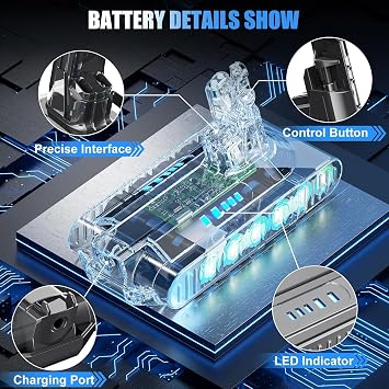 Upgraded 10000mAh Replacement for Dyson V10 Battery SV12 242151, 25.2V Battery Compatible with Dyson V10 Cyclone/Animal/Absolute/Fluffy/Motorhead Cordless Vacuum Cleaner