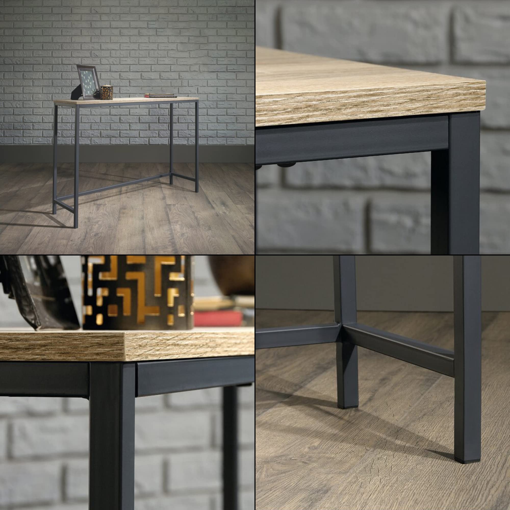 HOMCOM Table Console Table de Drapier Table d'Entrée Cadre en Métal avec Étagère de Rangement pour SalonCouloirChambre 106 x 23 2 x 76 cm Gris Noir HOMCOM Table Console Table de Drapier Table d'Entrée Cadre en Métal avec Étagère de Rangement pour SalonCouloirChambre 106 x 23 2 x 76 cm Gris Noir