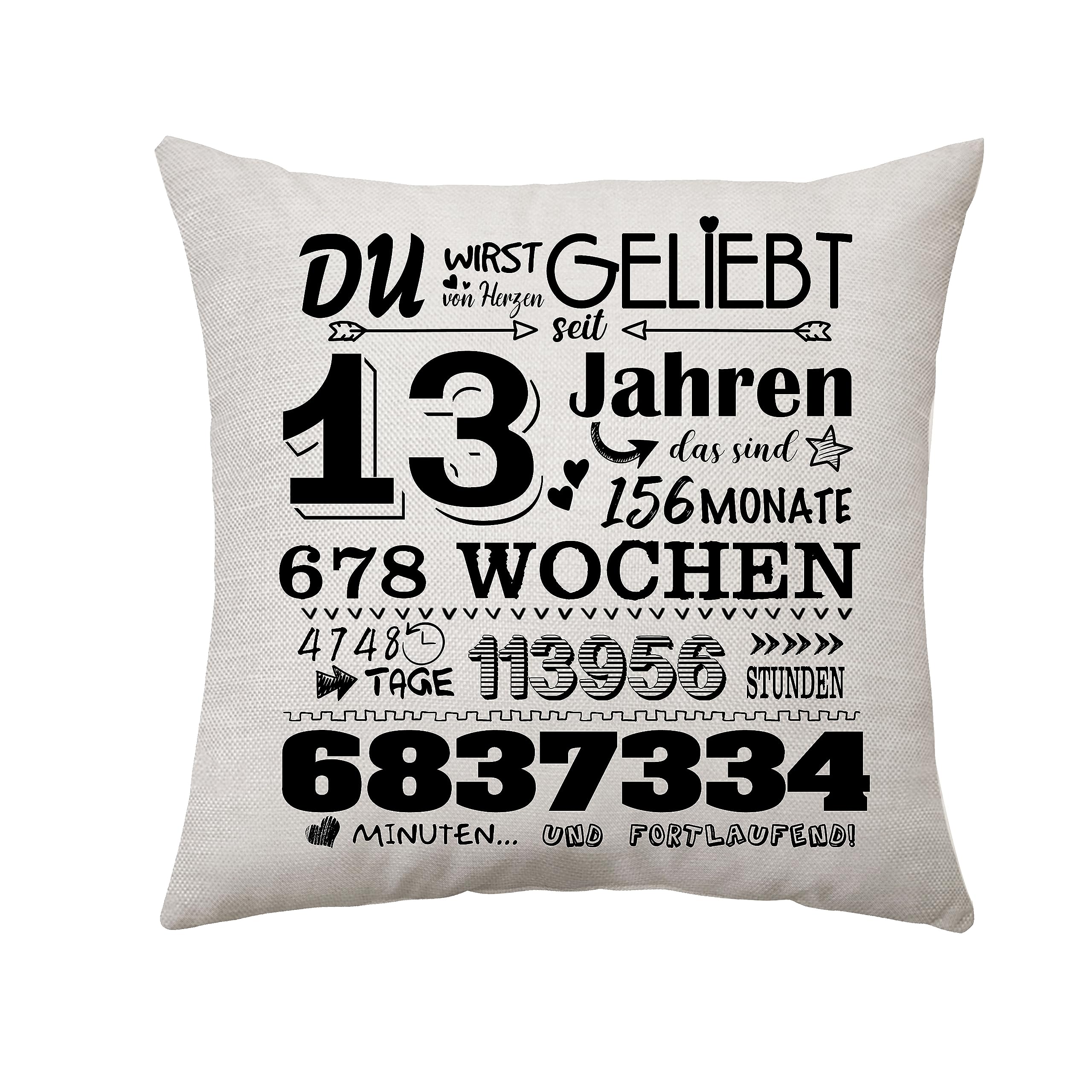 Aconesong Geburtstagsgeschenk für Frauen Männer Zierkissenbezüge Geschenk für Sie 6-50 Jahre Geschenke für Mama Tante Papa Oma Opa Schwester Freund Geburtstagsgeschenke Ideen Kissenbezug 45 x 45 cm