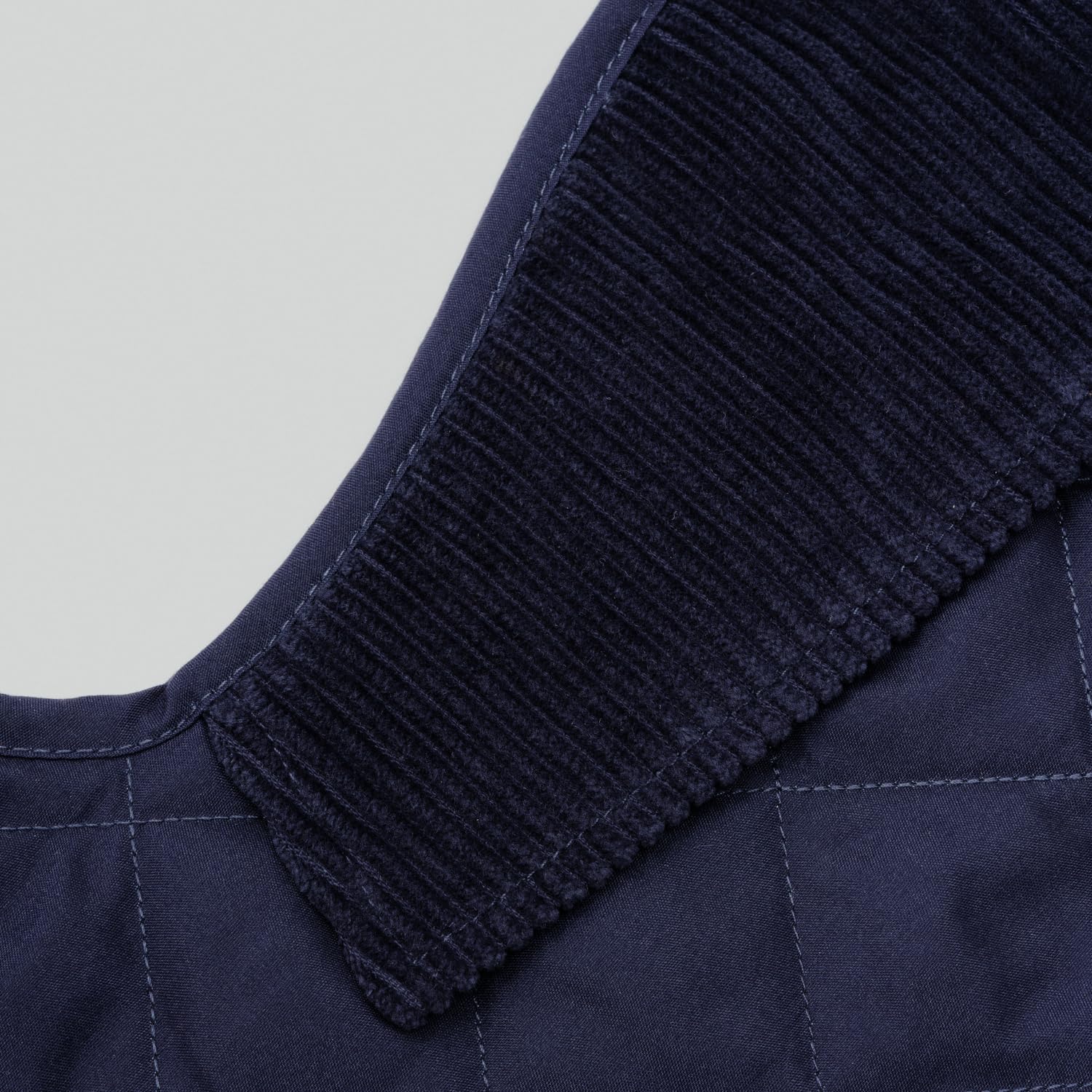 HUGO & HUDSON x Hackett Gesteppte Hundejacke Warmer Wintermantel mit Cordkragen, Marine M40