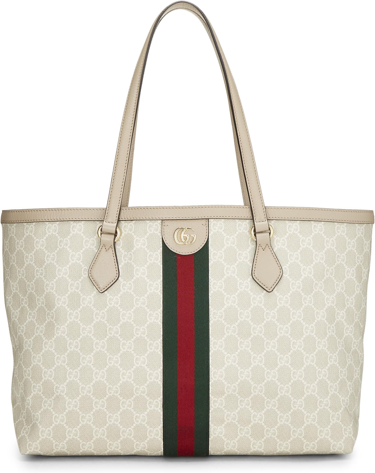 GucciPre-Loved Original GG Supreme Canvas Ophidia Tote Medium, Beige