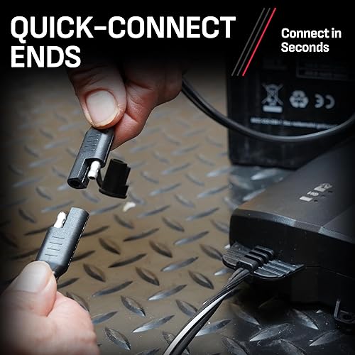 Miniatura 4 de Schumacher Electric Cable de extensión de cargador de batería con extremos de conexión rápida, EC-25, 25 pies, uso con cargadores y mantenedores de