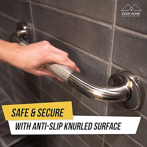 Miniatura 6 de Ever Home Paquete de 2 barras de agarre de baño de 16 pulgadas, barras de agarre antideslizantes de acero inoxidable para ducha, barras de ducha de
