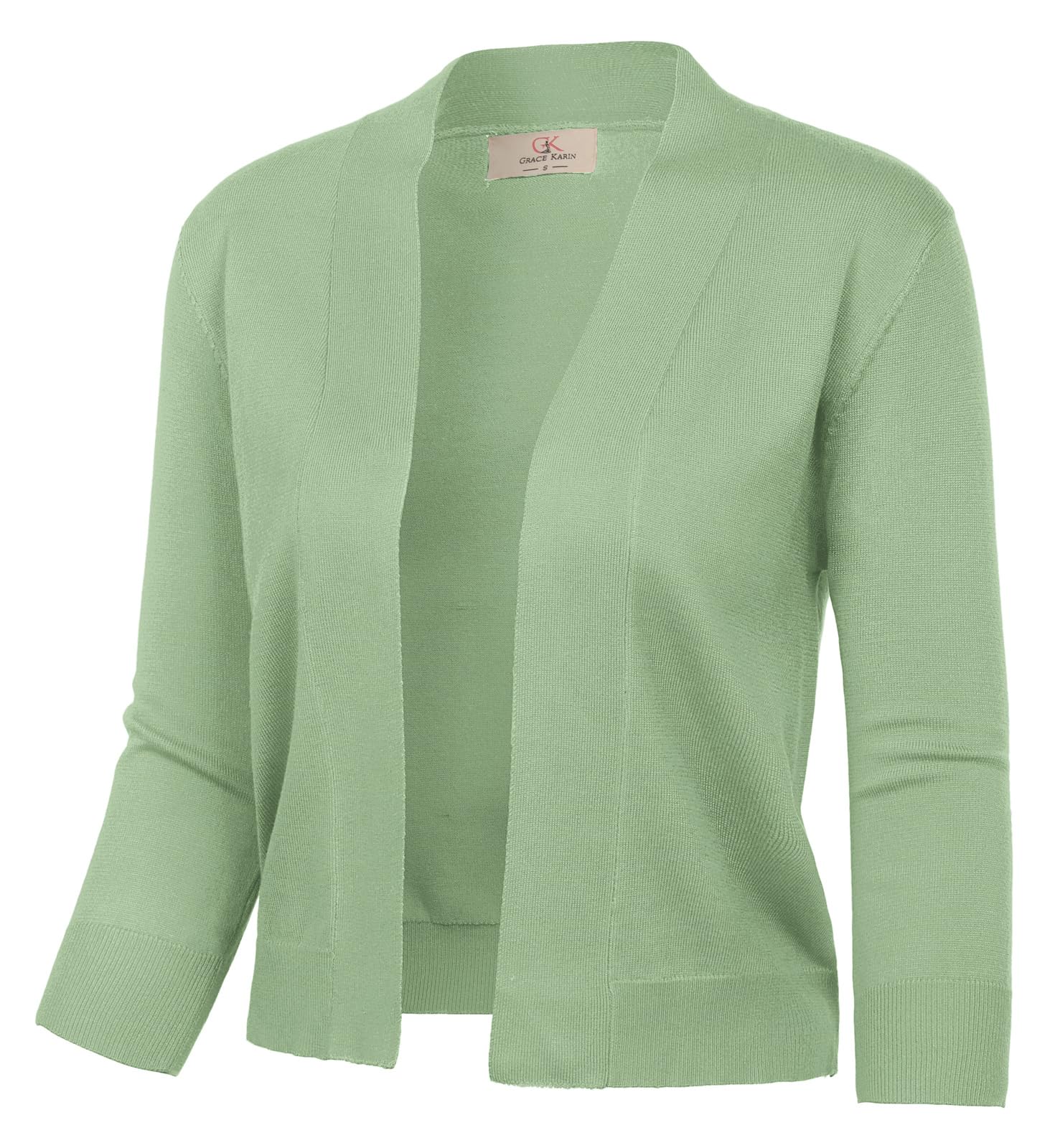 GRACE KARIN Women Cardigan Sweaters Lightweight Knit Cropped Cardigans Trendy 3 4 Sleeve Shrug Bolero S-3XL