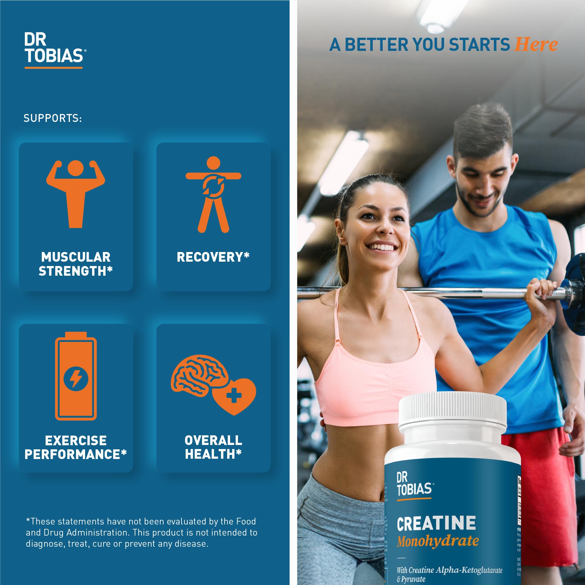 Dr. Tobias Creatine Monohydrate Complex 5 g 90 Tablets | Creatine Pills — Amazon image 3