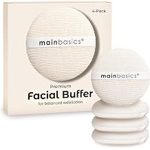 MainBasics Face Scrubber Exfoliator Pads 4-Pack | Exfoliating, Facial Cleansing, Buffing Sponge