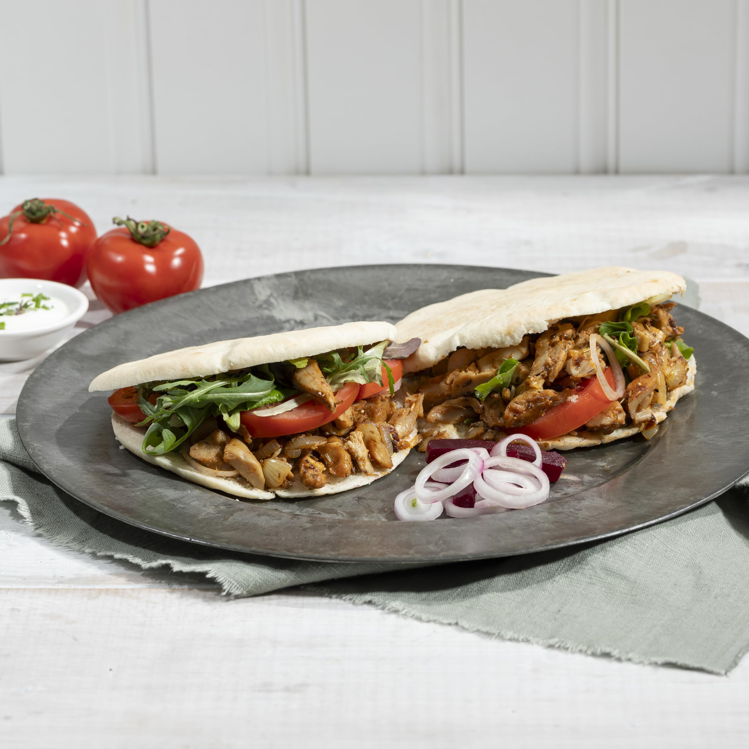 LANDPERLE Gyros Fleisch Hähnchen 3x ca. 500g | geschnittenes Hähnchenfleisch für Gyros zum selber machen | gegart im eigenen Saft | für Gyros-Teller-Pita-Souvlaki Spießbraten Grillen BBQ (3)