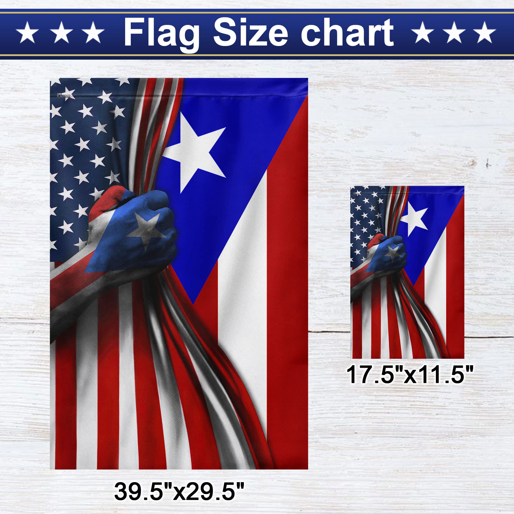 Flagi-Portorykańska amerykańska flaga DBX1694F, flaga domu (75 cm x 100 cm) - flagi USA dom ogród premium poliester-dekoracyjne flagi zewnętrzne