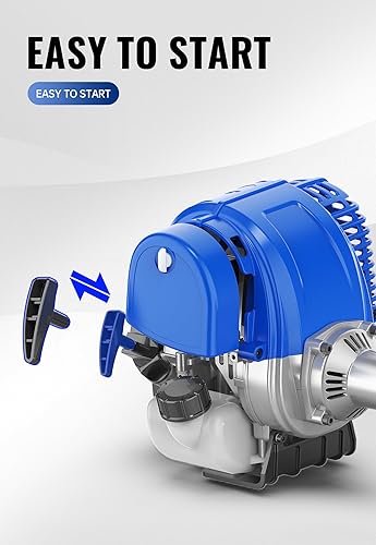 Miniatura 4 de Wild Badger Power Sistema de cuidado de patio 2 en 1, 31 cc, motor de gas de 4 ciclos con eje recto, multiherramienta con cortador de cepillo,