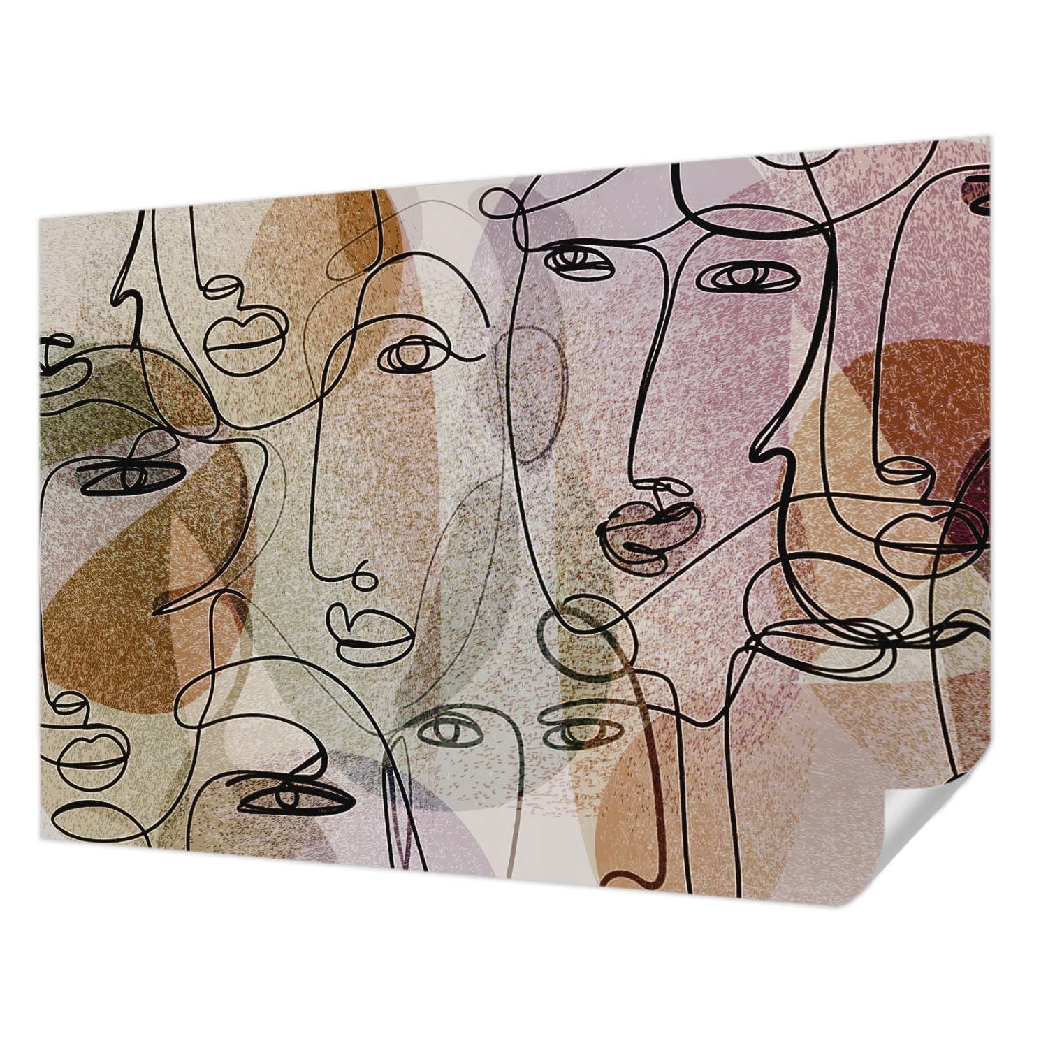Papier peint adhésif pour chambre et salon au design panoramique Tulup