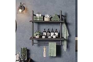 Bestier 2 Tier Wall Mounted Ladder Shelves