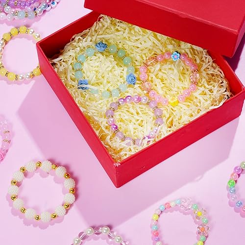 Miniatura 6 de Juego de 24 pulseras de princesa para niñas, pulseras de cuentas para niñas pequeñas, juego de joyas para fiestas de cumpleaños