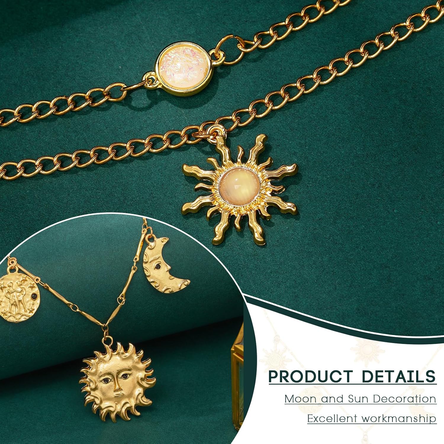 Sethexy Colar vintage com pingente de sol em camadas, pingente de opala de girassol e gargantilha, bijuteria, presente para mulheres em promoção! Veja a oferta e mais achadinhos de Bijuterias 2 Hoje é o melhor dia para comprar Sethexy Colar vintage com pingente de sol em camadas, pingente de opala de girassol e gargantilha, bijuteria, presente para mulheres com aquele preço maroto! Promoção! Aproveite a oferta! 2