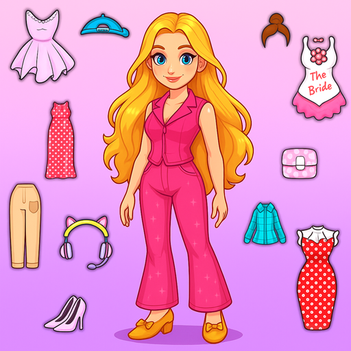 Paper Doll Fashion Dress Up: DIY Princess Makeover Story Magic Diary Game