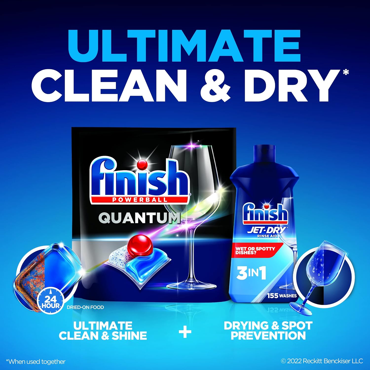 Finish Jet-Dry Rinse Aid, 16oz, Dishwasher Rinse Agent & Drying Agent (Packaging May Vary)
