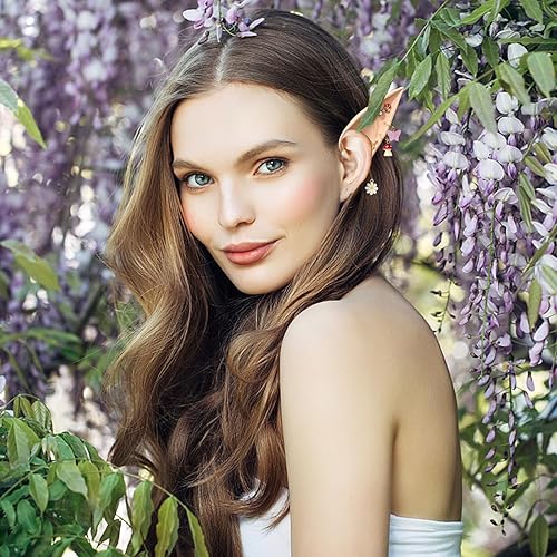 Miniatura 4 de Orejas de elfo con piercings, orejas de hadas de Halloween, orejas de elfo puntiagudas suaves para accesorios de disfraz de hada