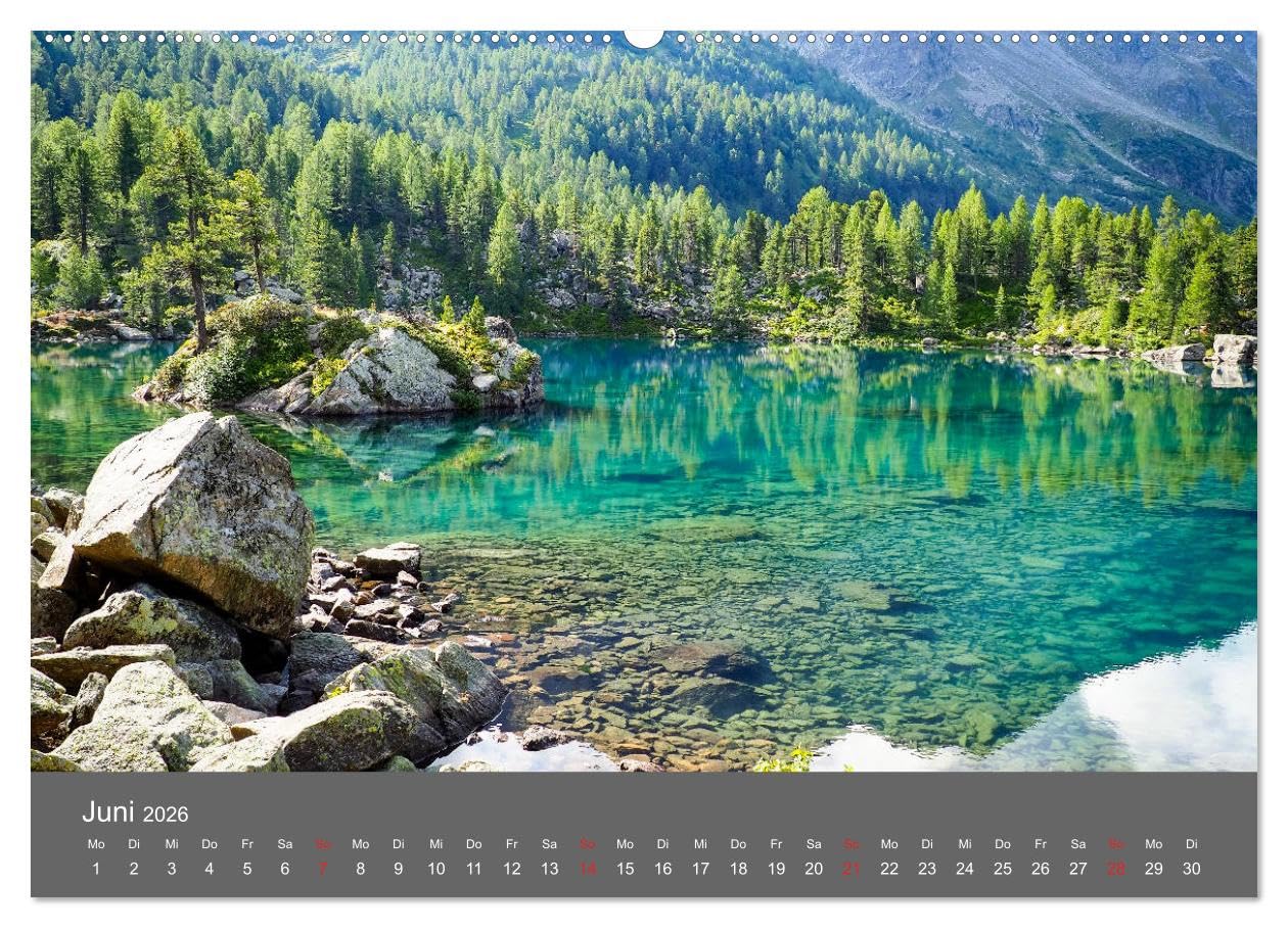 Bergseen der Alpen (Wandkalender 2026 DIN A2 quer), CALVENDO Monatskalender (CALVENDO Natur)
