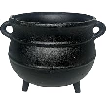 Oggun Cauldron cast iron 7 Caldero de hierro para Ogun Black Iron Cauldron for rituals Ifa Religion Caldero de Ogun Santo Orisha Yoruba Santeria Herramienta de guerreros Iron cauldron witchcraft