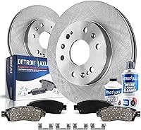 Vista 23 de Detroit Axle - Kit de freno delantero para Toyota Prius C 2007-2018 Yaris 2013 Scion iQ 2012-2019, rotores de freno de disco y pastillas de freno