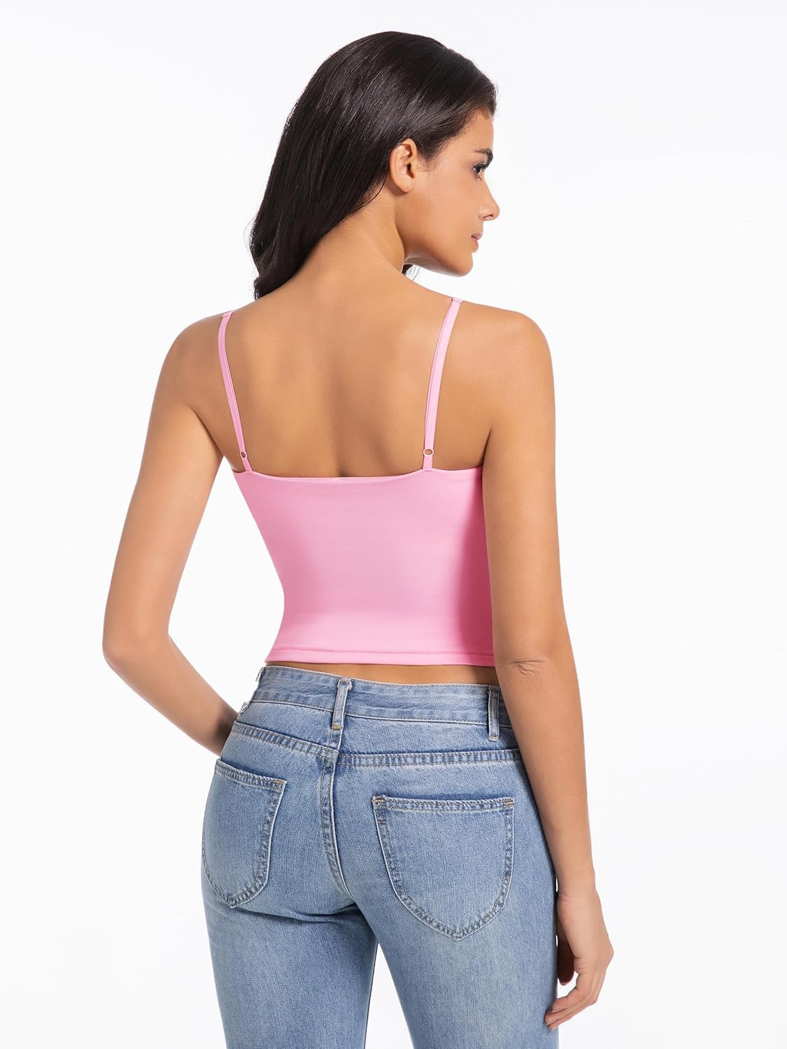 Women's Sleeveless Adjustable Spaghetti Strap Tank Top - Image 4