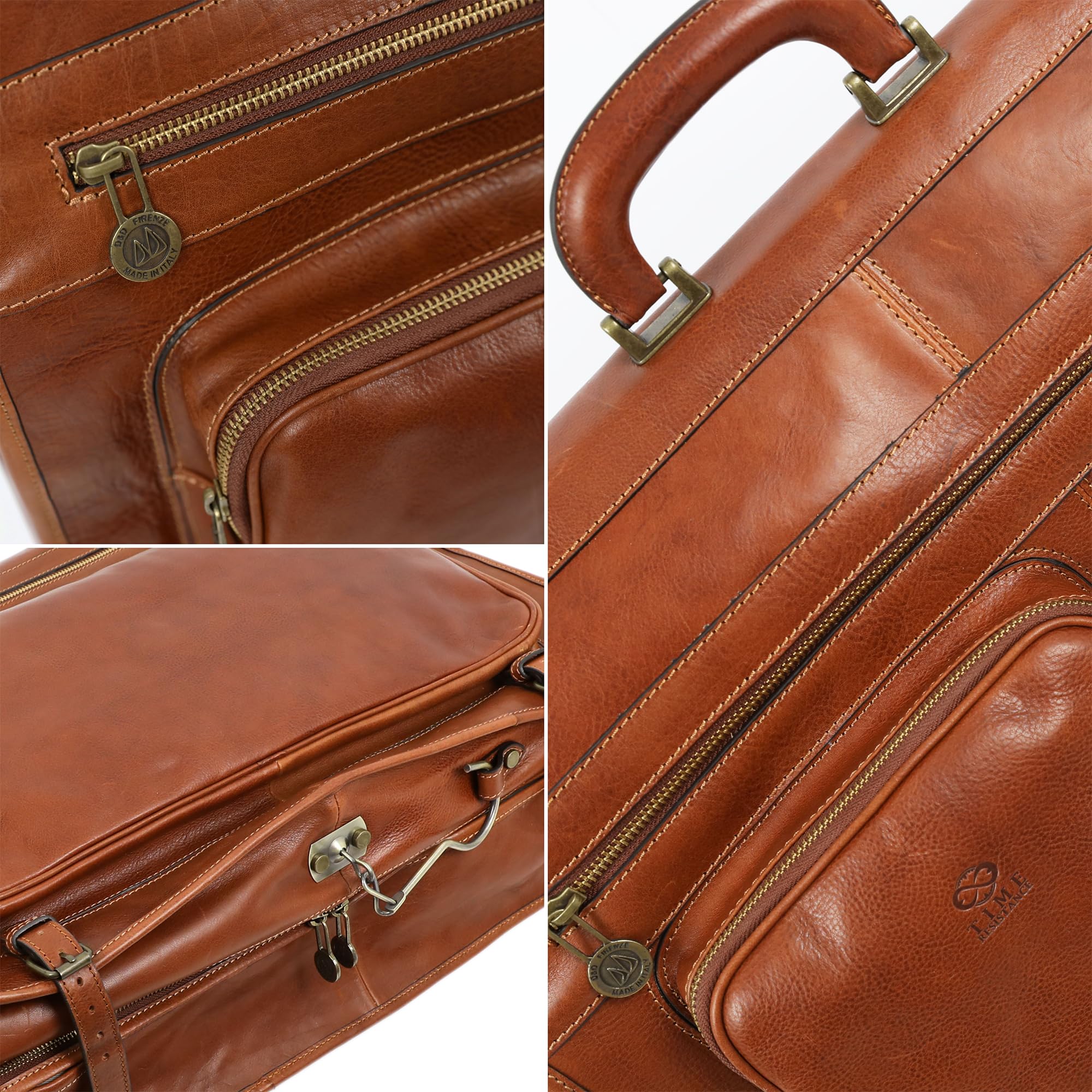 Leder Kleidersack - Anzug Duffel Slim Handgepäck Kleiderschutztasche- Damen & Herren - Time Resistance