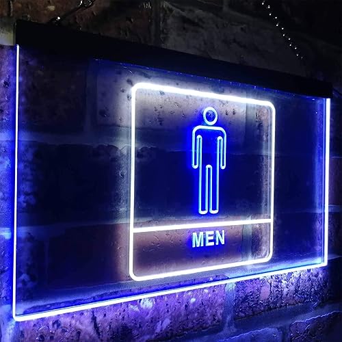 Miniatura 3 de ADVPRO Señal de neón LED de doble color blanco y azul, 16 x 12 pulgadas st6s43-i1015-wb