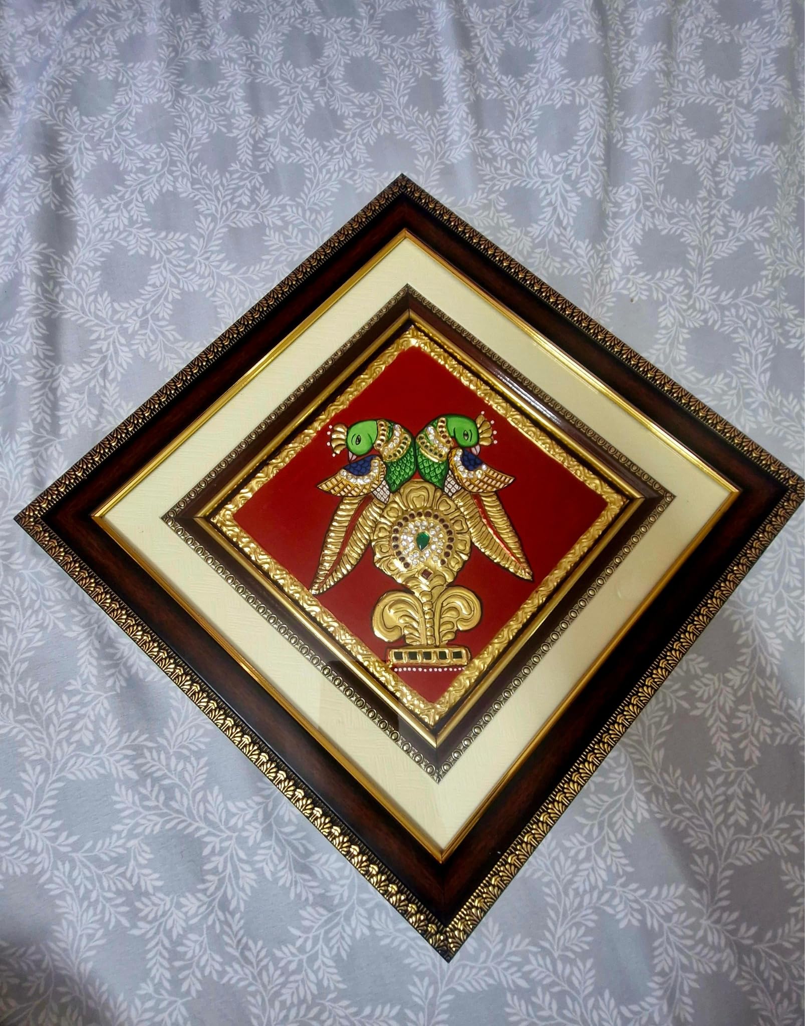 Peacock Tanjore Painting-image-43