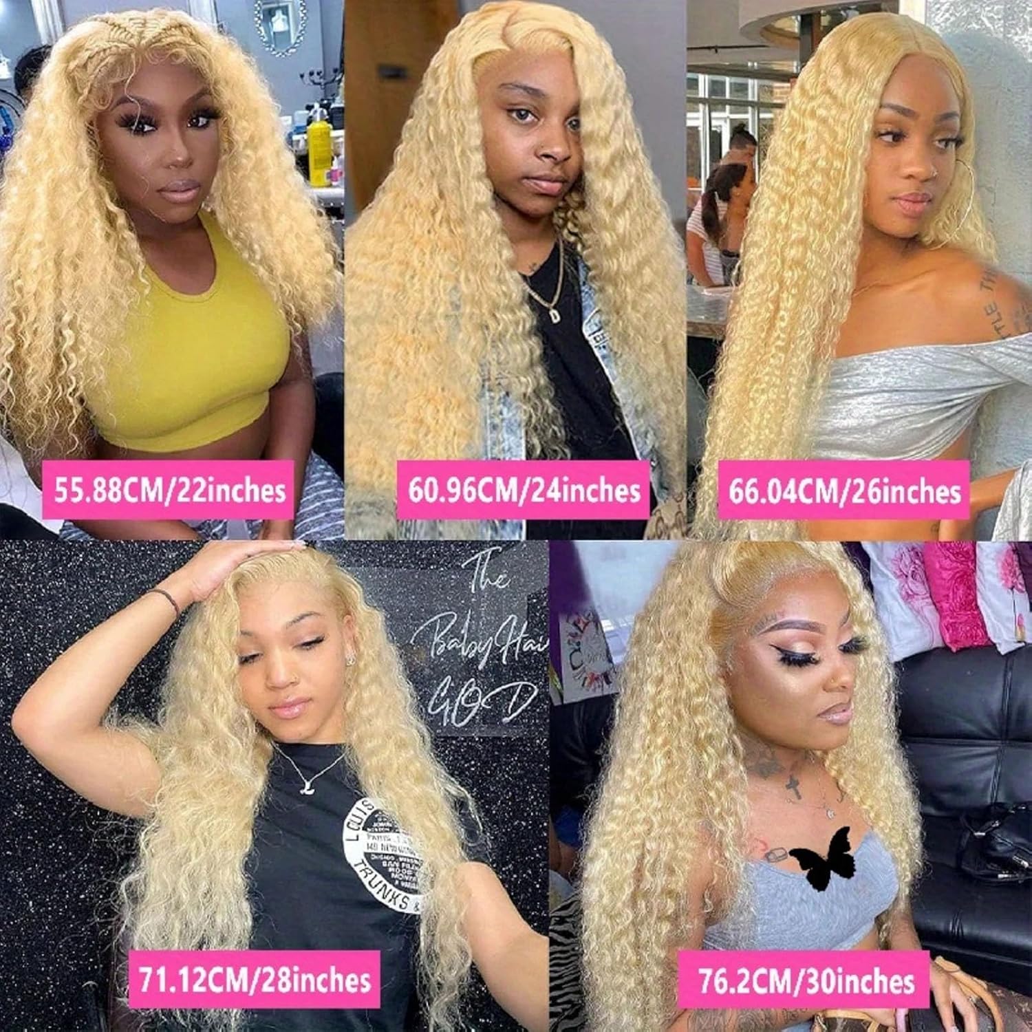 Human Hair Wig Pre Plucked 180 Density 13X4 Lace Frontal Wig 613 Blonde Human Hair Deep Wave Lace Wig 30 Inch for Black Women